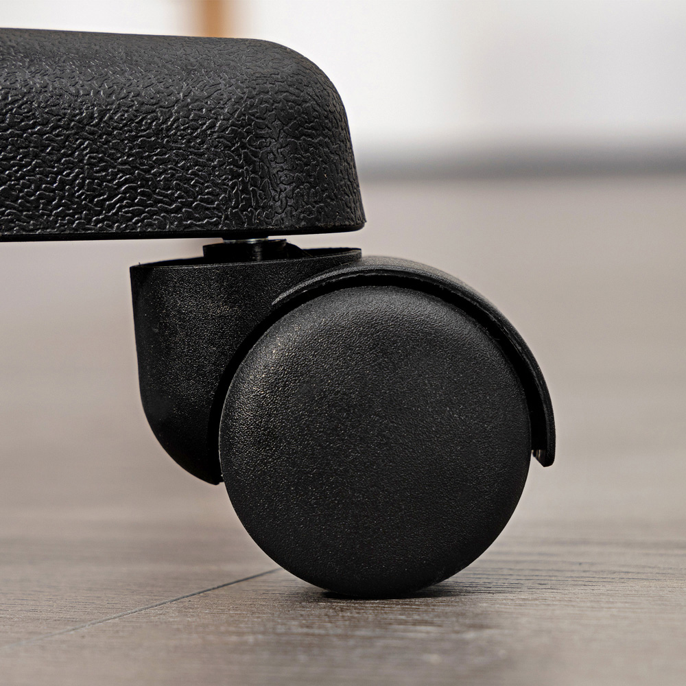 Portland Brown Adjustable Swivel Salon Chair with Padded Seat Image 3