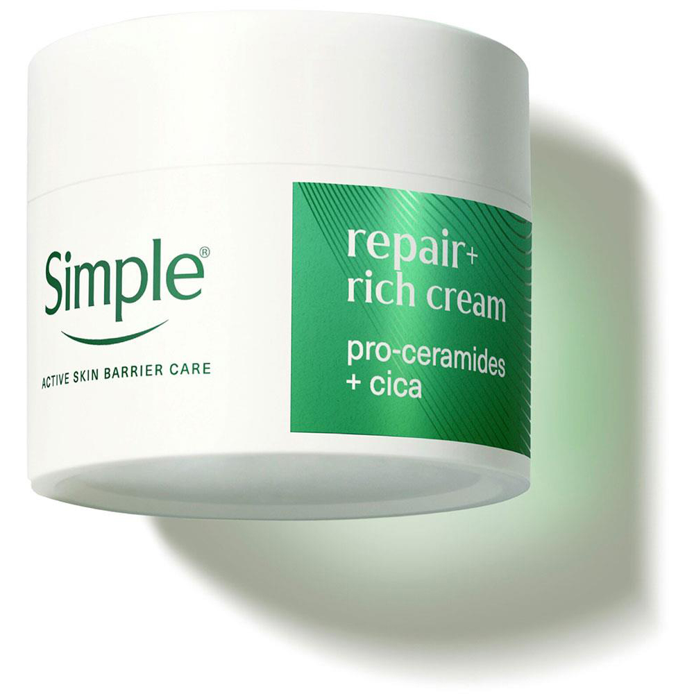Simple Repair+ Gentle Nourishing and Soothing Daily Moisturiser Face Cream 50ml 6 Pack Image 6