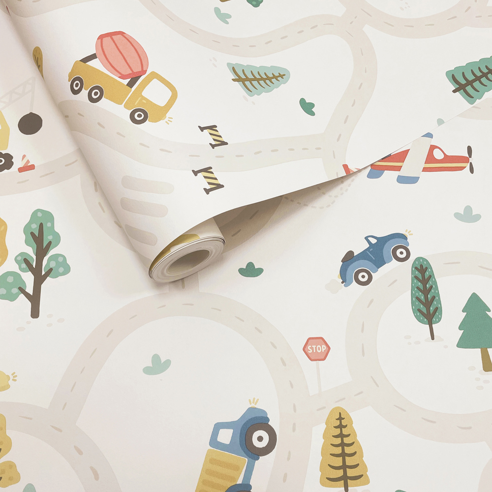 Holden Decor Roundabout Road Multicolour Wallpaper Image 2