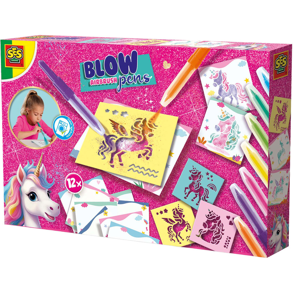 SES Creative Unicorn Blow Airbrush Pens Kit Image 1
