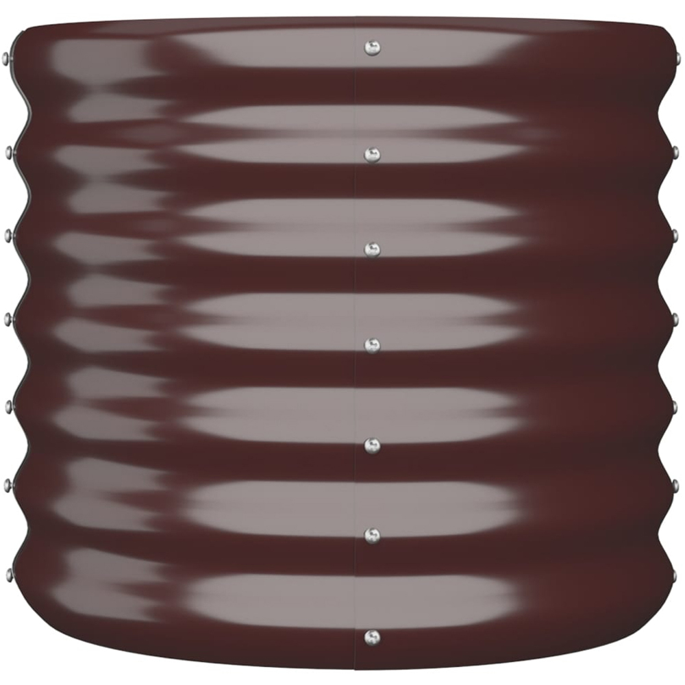 vidaXL Brown Galvanised Steel Garden Planter 36 x 40 x 40cm Image 2