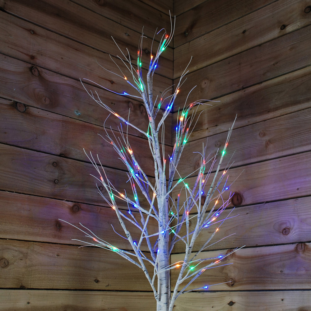 Samuel Alexander Multicolour LED Christmas Birch Tree 4.9ft Image 5