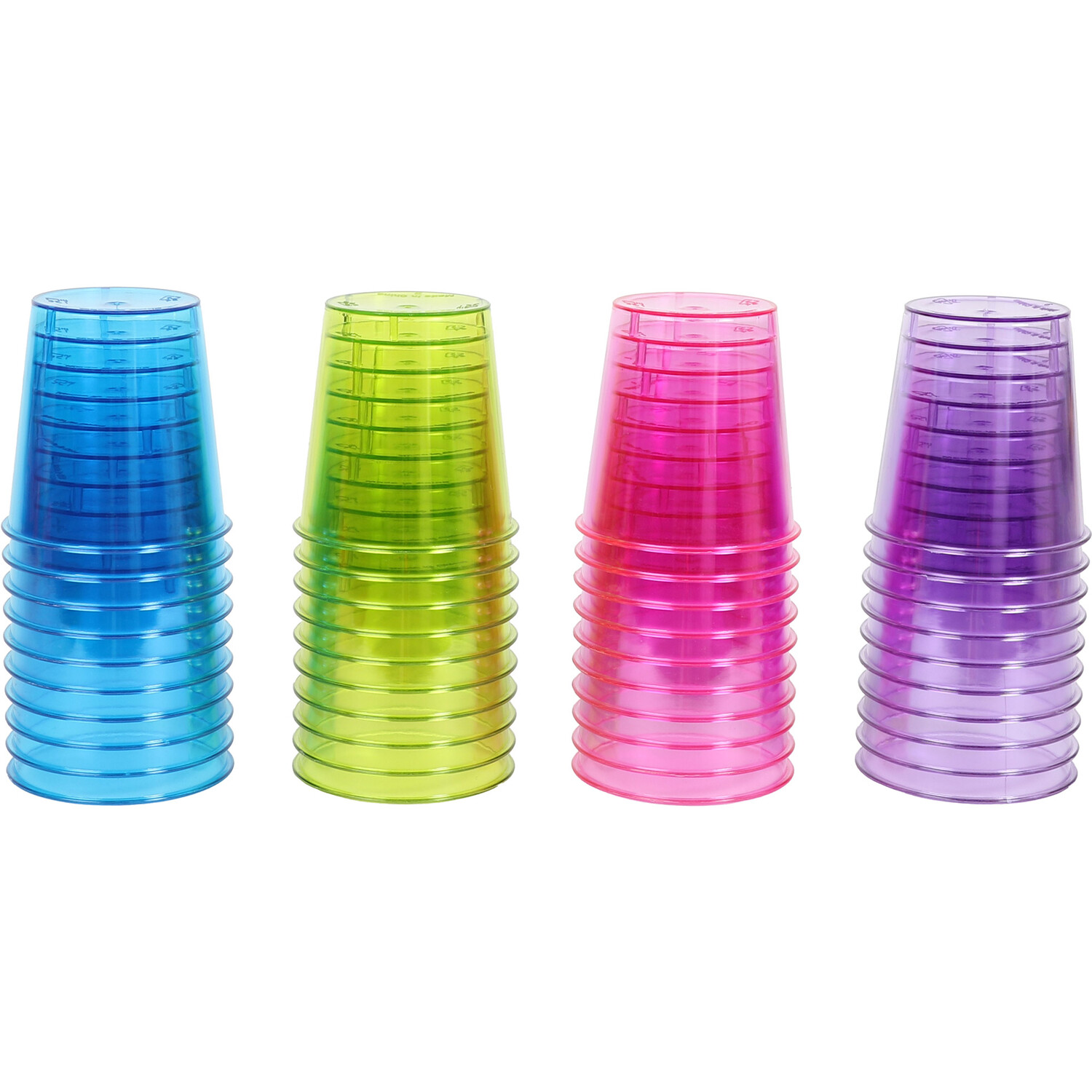 Pack of 40 Neon Shot Glasses Image 3