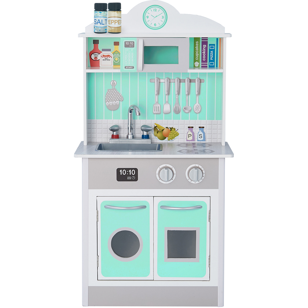 Teamson Kids Little Chef Madrid Mint and Grey Classic Kitchen Play Set Image 5