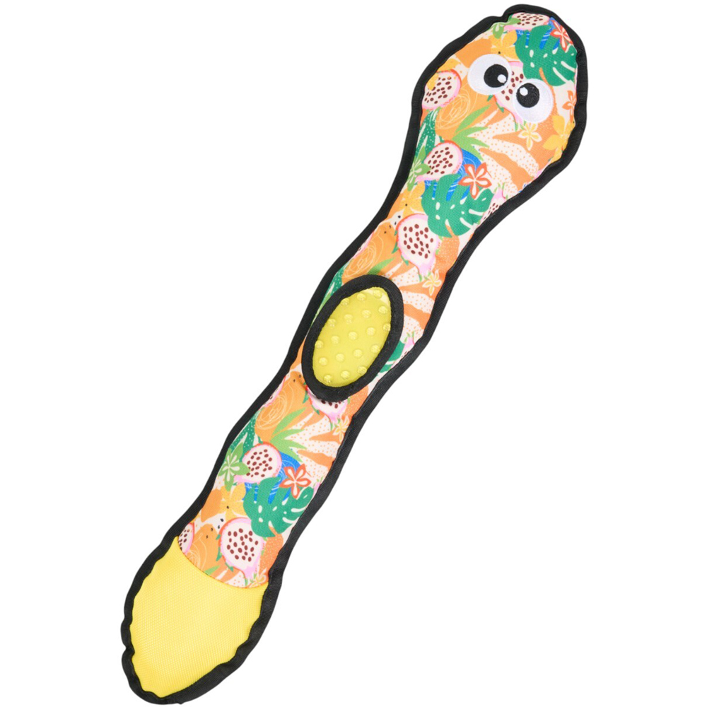 Jungle Fruits Snake Dog Toy Image 1