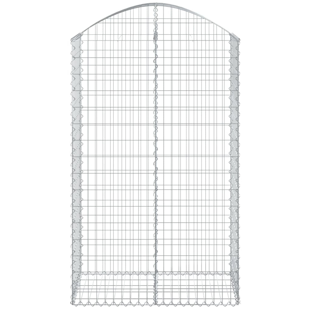 vidaXL Silver Galvanised Iron Gabion Basket 100 x 50 x 160/180cm Image 3