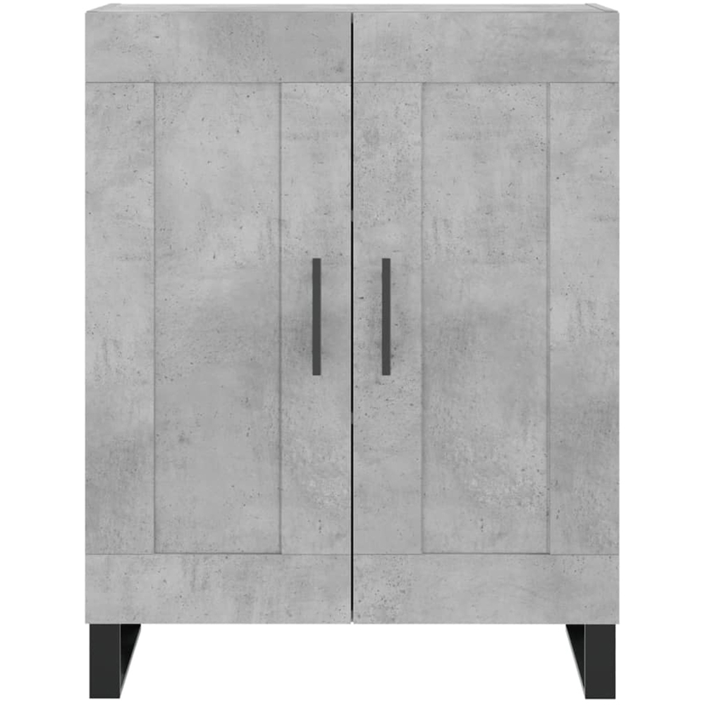 vidaXL 2 Door 3 Shelf Concrete Grey Highboard Image 8