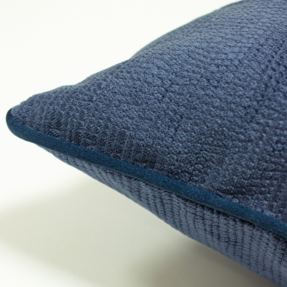 Paoletti Stella Navy Textured Cushion Image 4