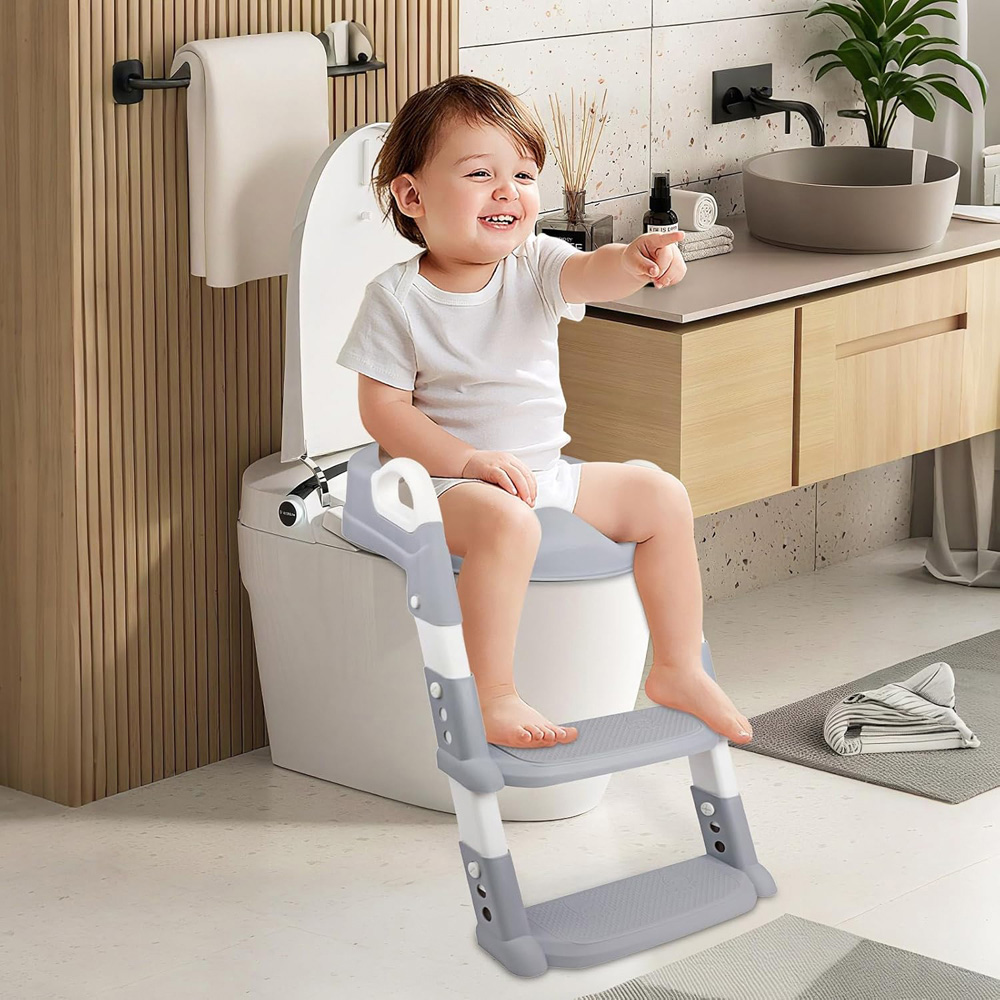 Alivio 2-in-1 Kids Potty Training Seat with Adjustable Ladder Image 2