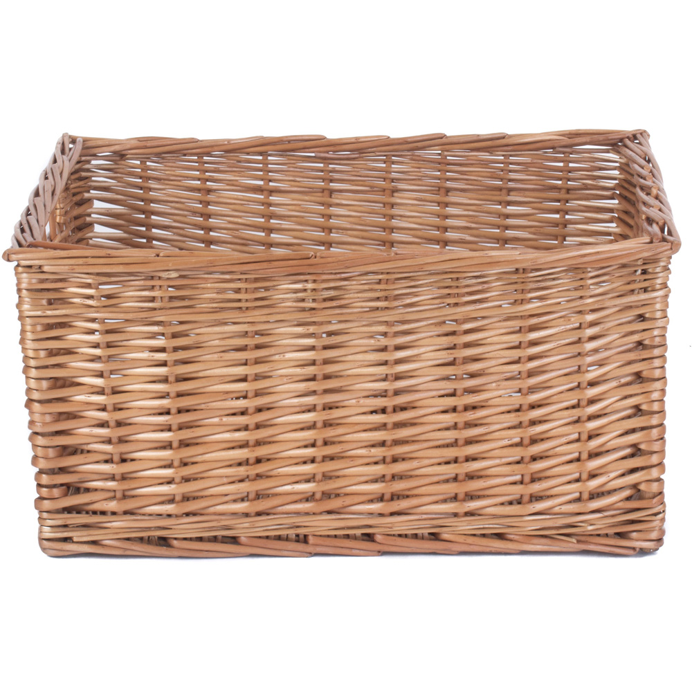 Red Hamper Large Double Steamed Open Wicker Storage Basket Image 2