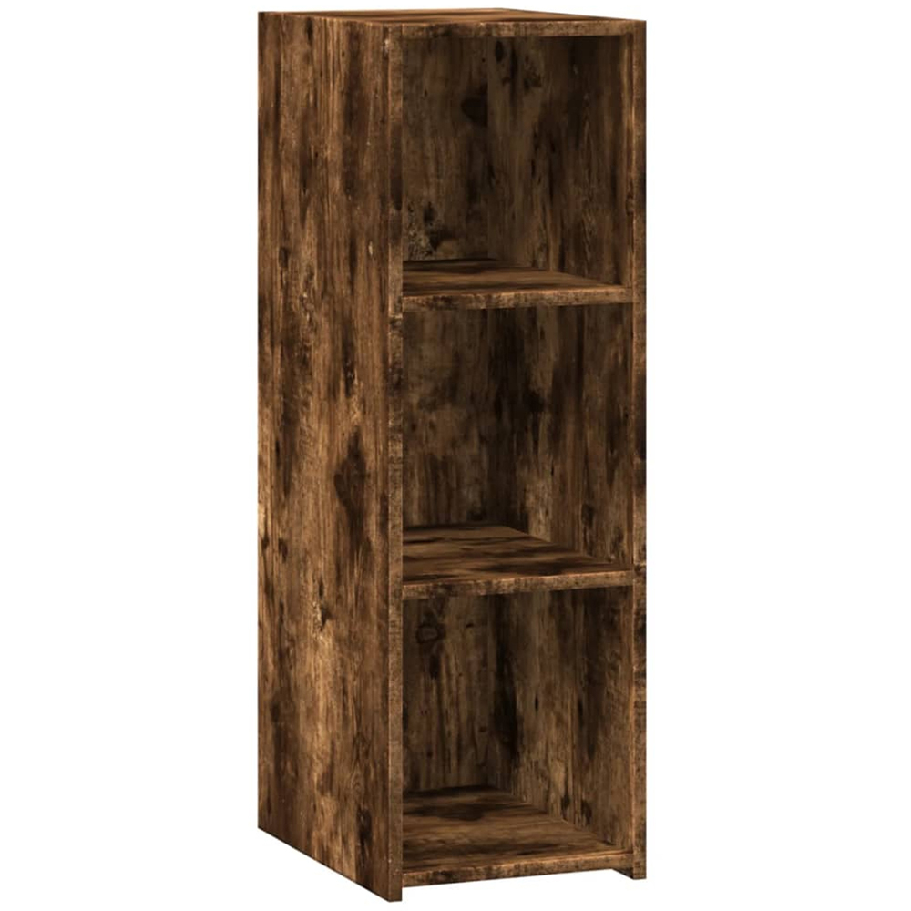 vidaXL 3 Shelf Smoked Oak Compact Sideboard Image 2