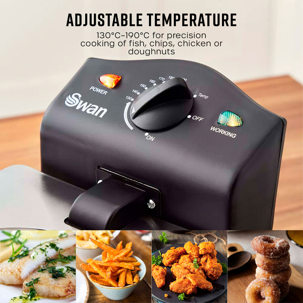 Swan SD6040N Stainless Steel 3L Deep Fat Fryer 1800W Image 7