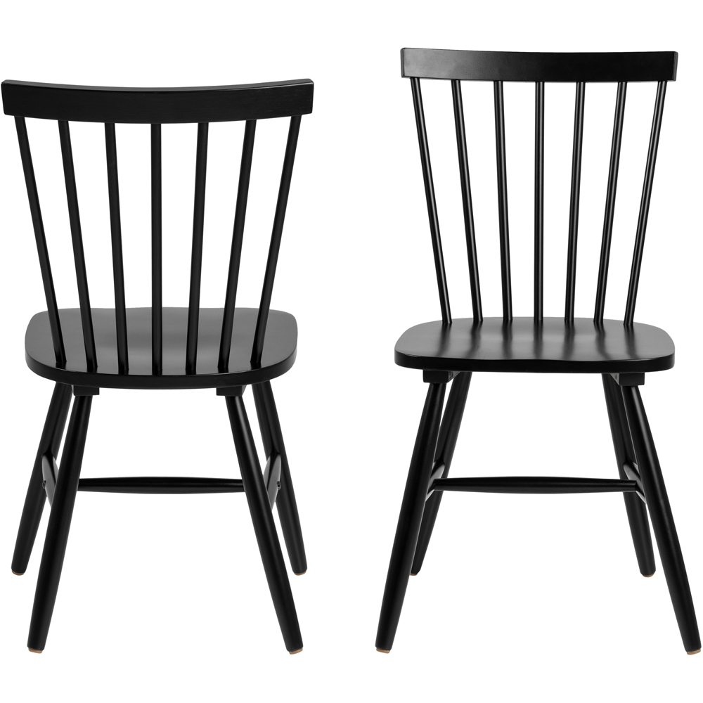 Florence Riano Set of 2 Black Dining Chairs Image 3