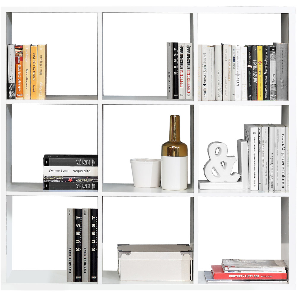 Florence Mauro 9 Shelf Matt White Bookshelf Image 5