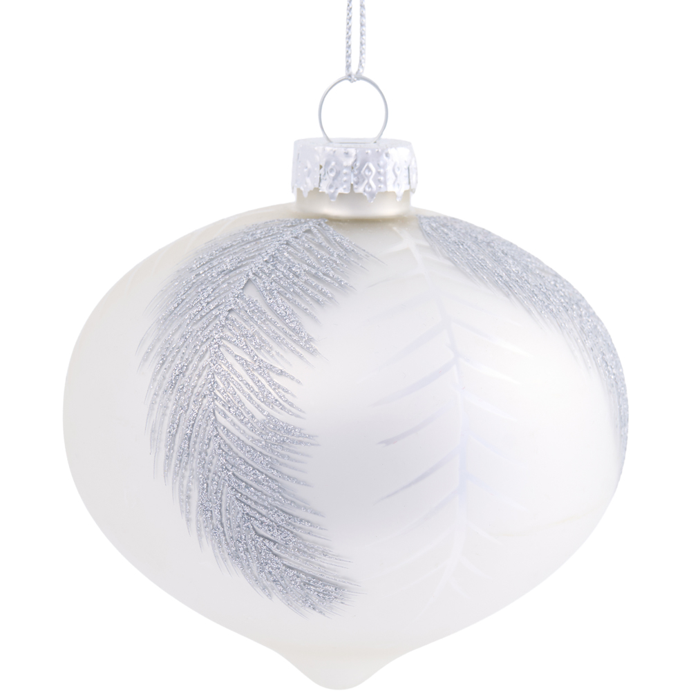 Fern Onion Bauble Silver Image 3