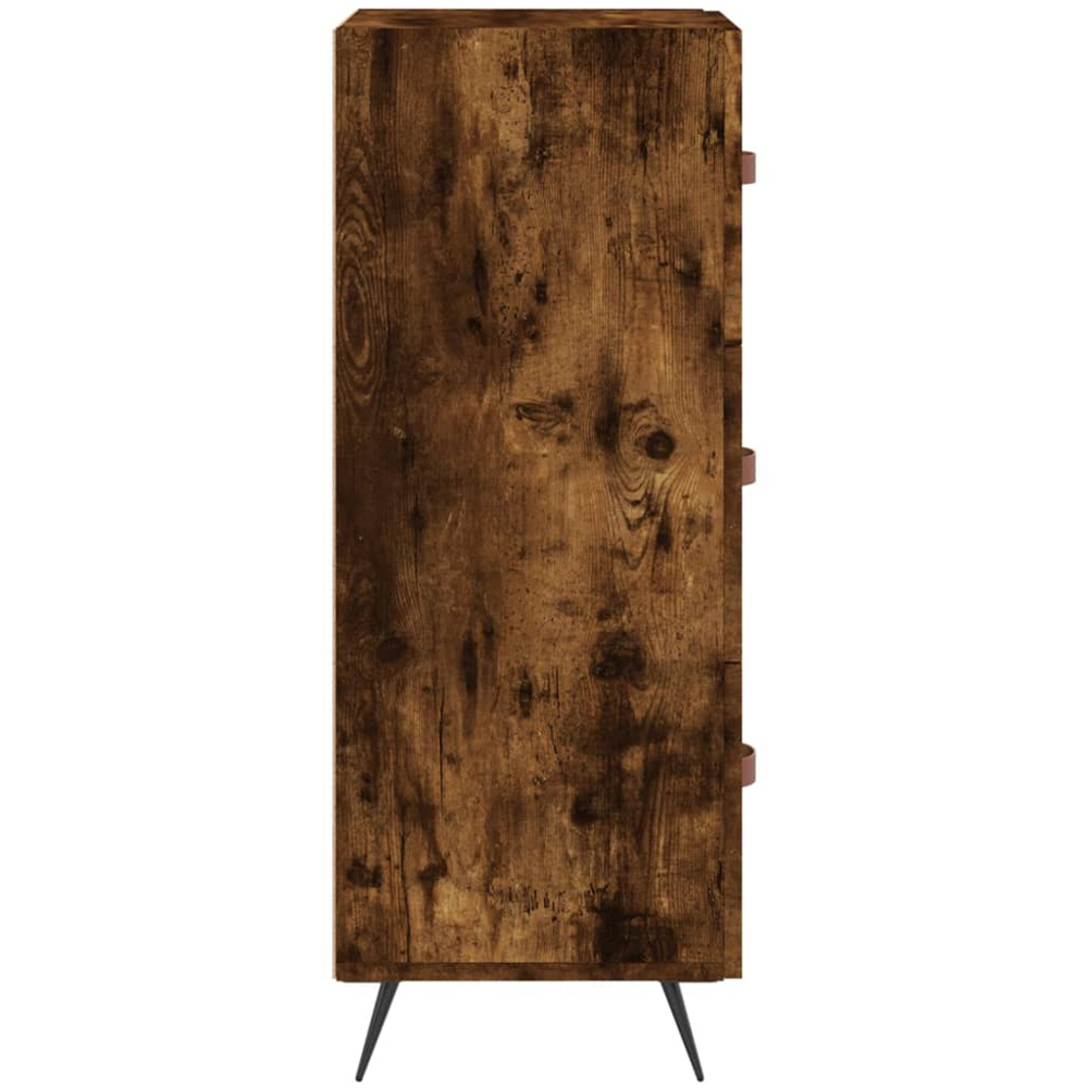 vidaXL 3 Drawer Smoked Oak Sideboard Image 7