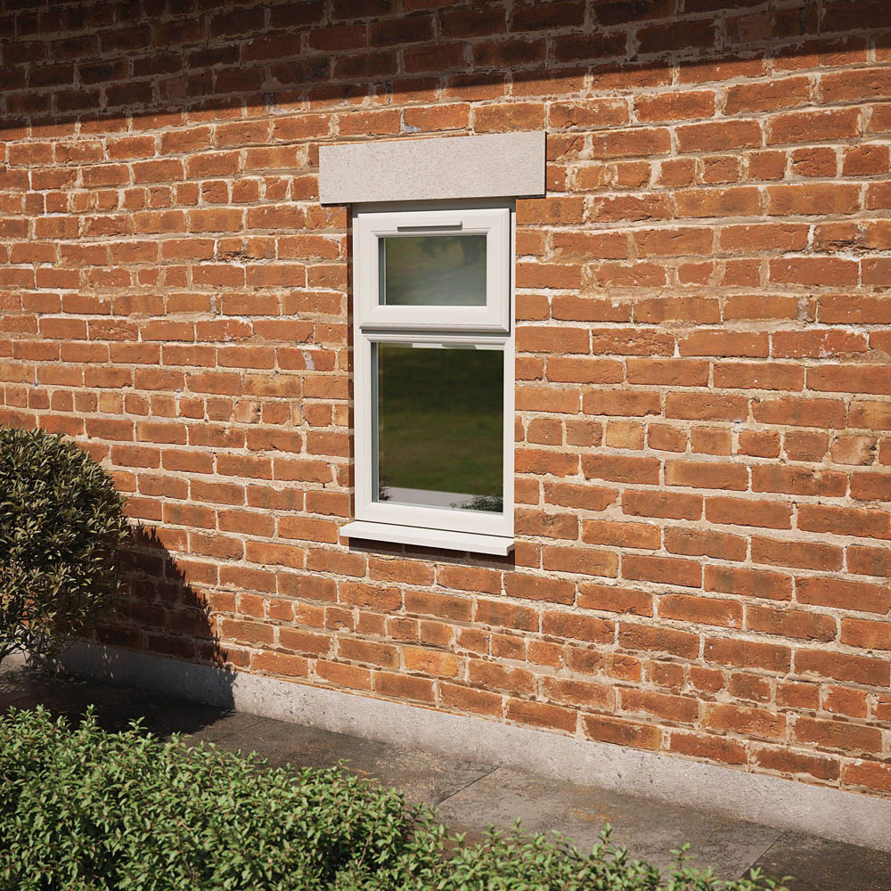 Crystal Agate and White Top Hung Over Fixed Light Clear Double Glazed Window 610 x 1115mm Image 2