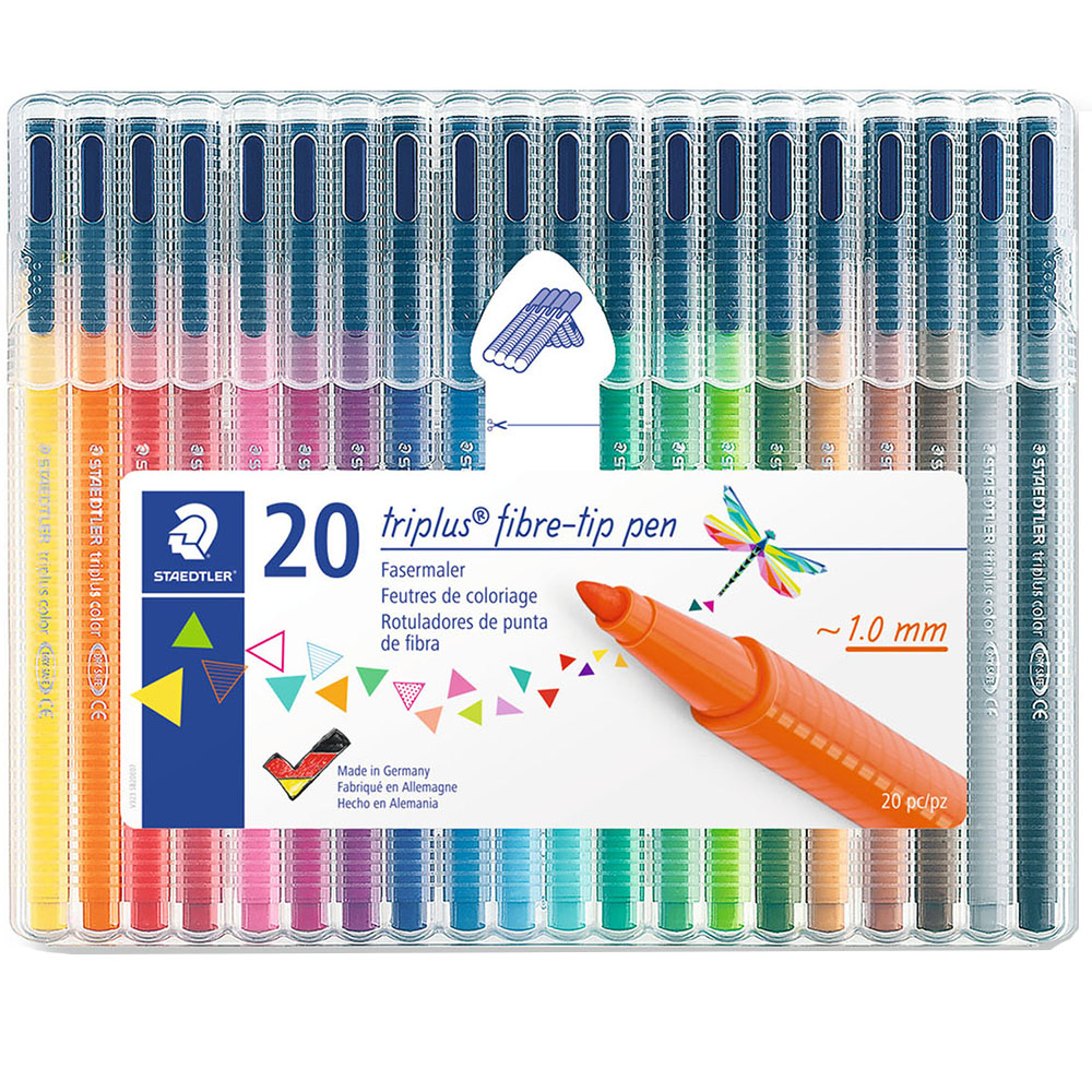 Staedtler Triplus Brilliant Colour Fibre Tip Pen 20 Pack Image 1