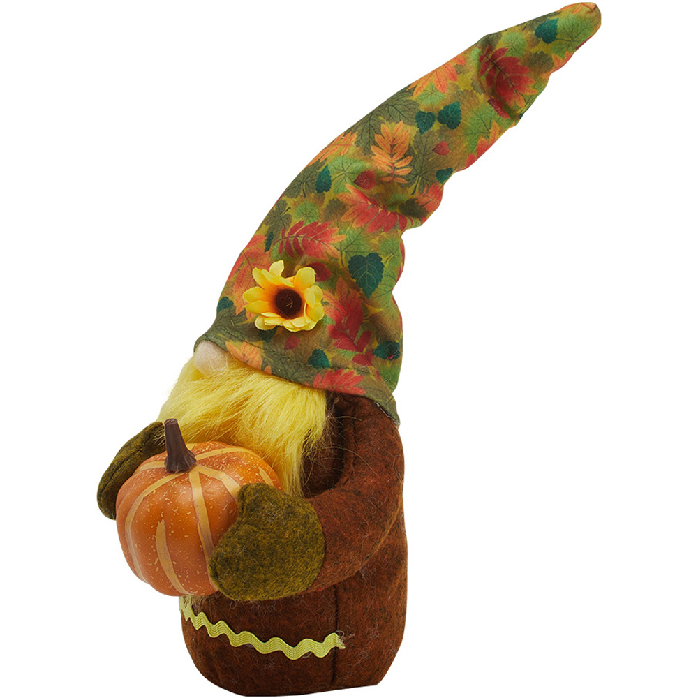 Living and Home Multicolour Handmade Autumn Harvest Gnome Ornament 34cm Image 6