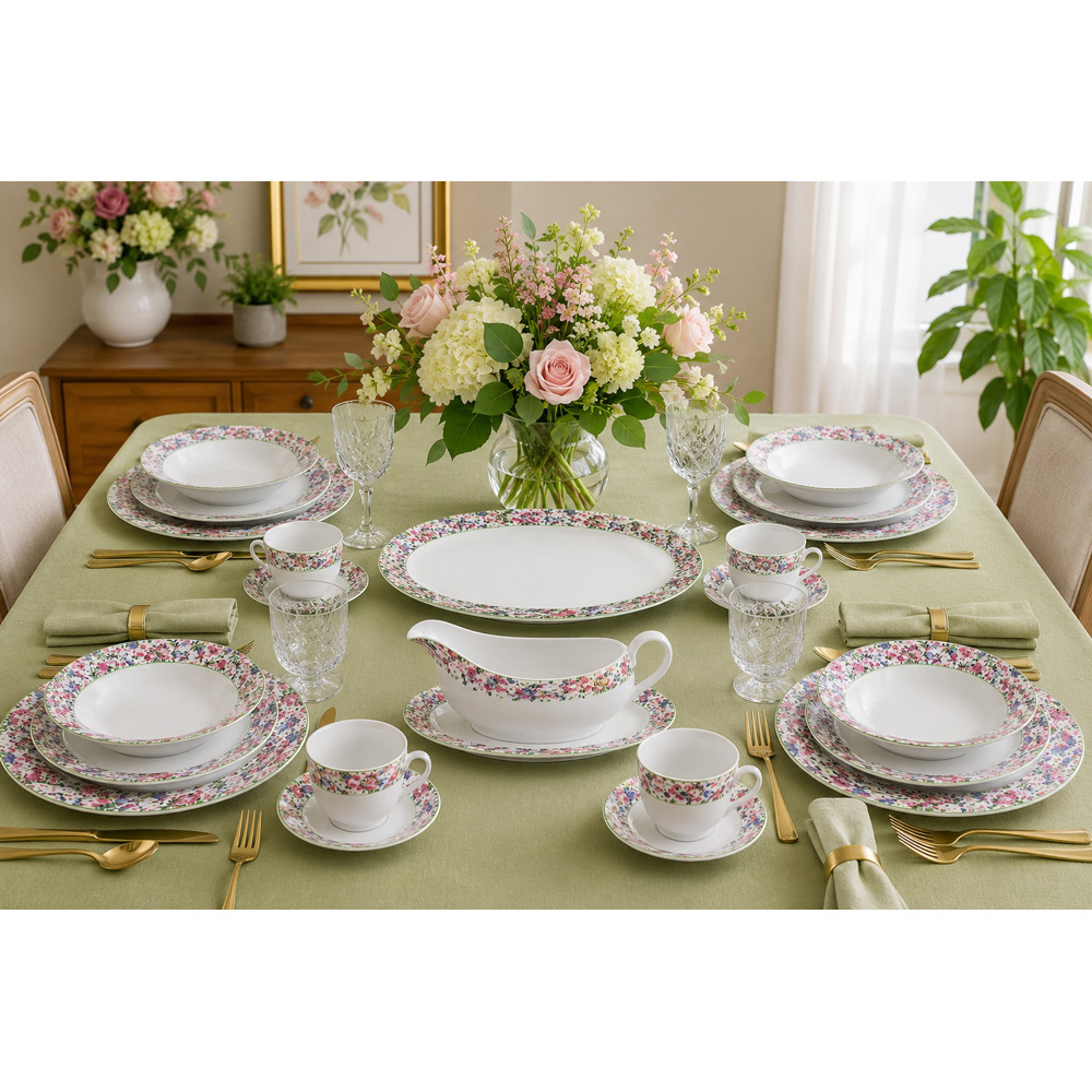 Waterside Bloomsbury Floral Pattern 35 Piece Dinner Set Image 5