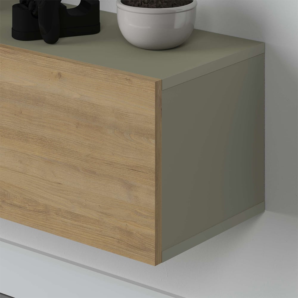 Decortie Francy Ash Green and Oak TV Unit Image 3