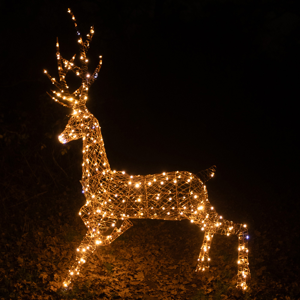 The Christmas Centre 350 LED Brown Weave Light-Up Grand Stag Reindeer 6.5ft Image 9