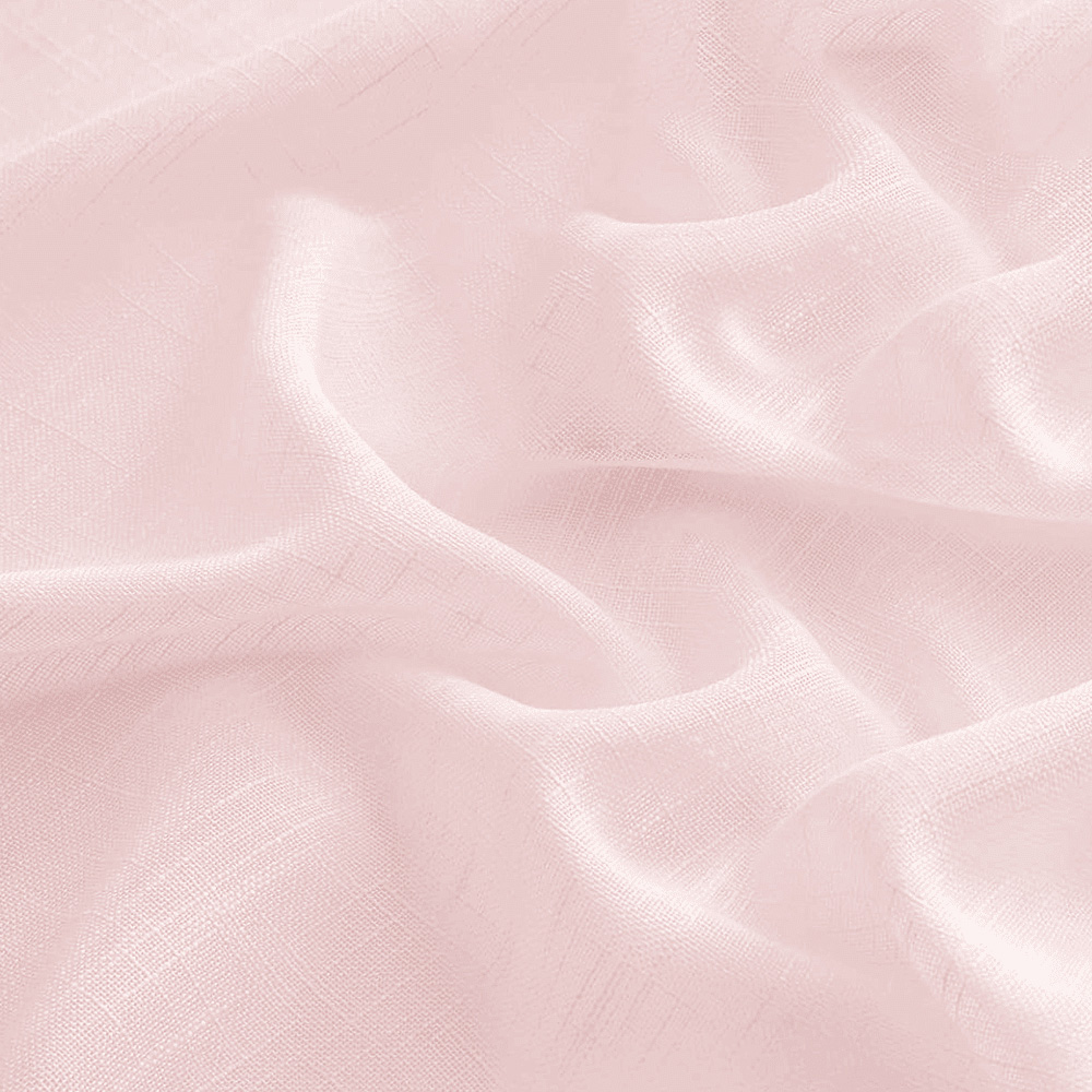 Velosso Riva Plain Baby Pink Slot Top Voile Panel Curtain 150 x 182cm Image 3