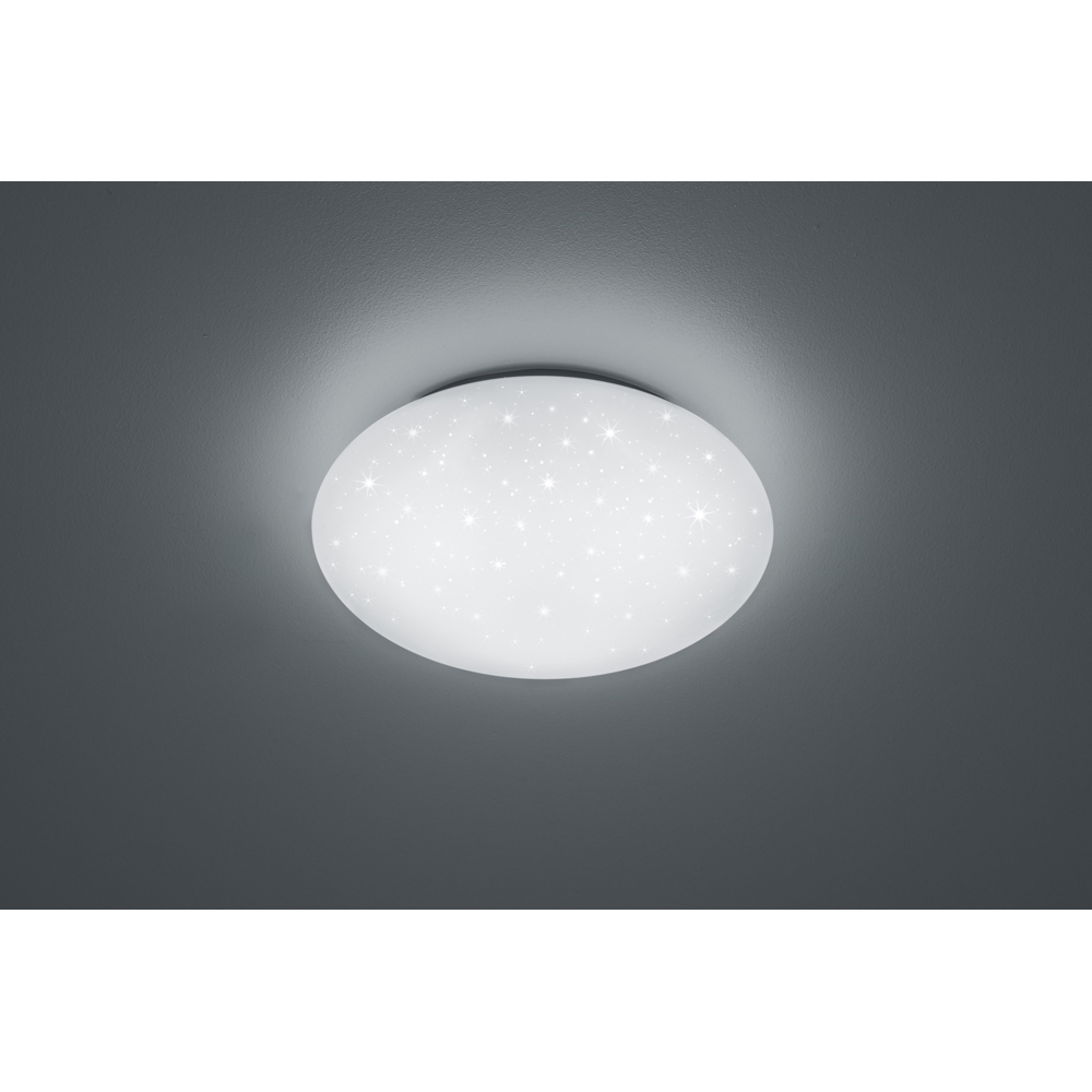 TRIO Putz Chrome and White Glass Integrated LED Ceiling Light Image 2