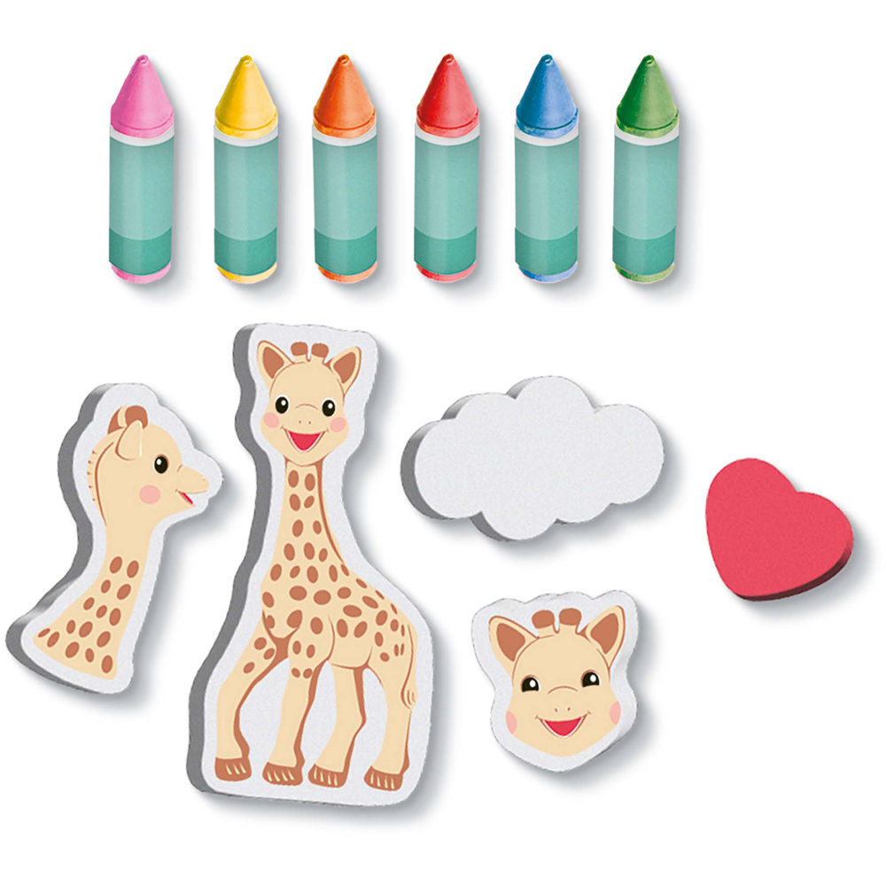 SES Creative Sophie La Girafe Bath Crayons with Shapes Activity Set Image 2