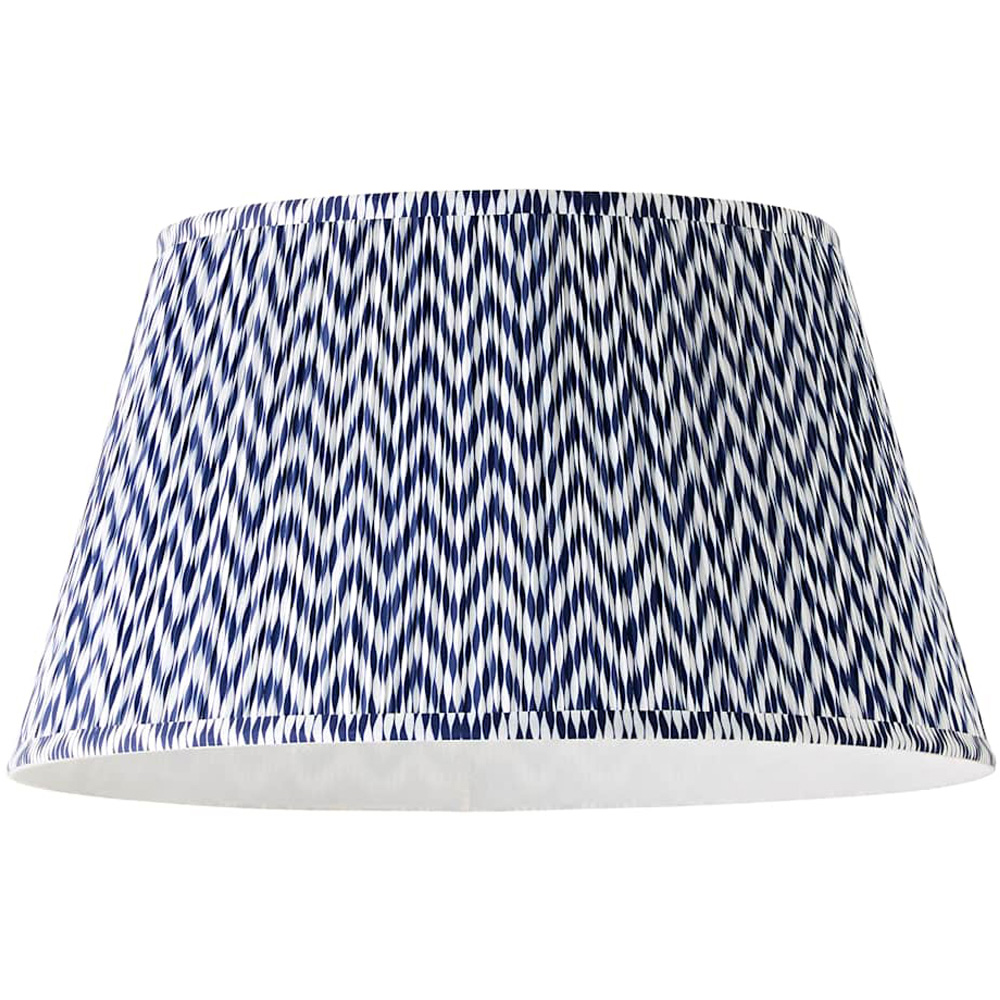 ValueLights Saffira Navy Chevron Pleated Tapered Large Lamp Shade 45cm Image 1