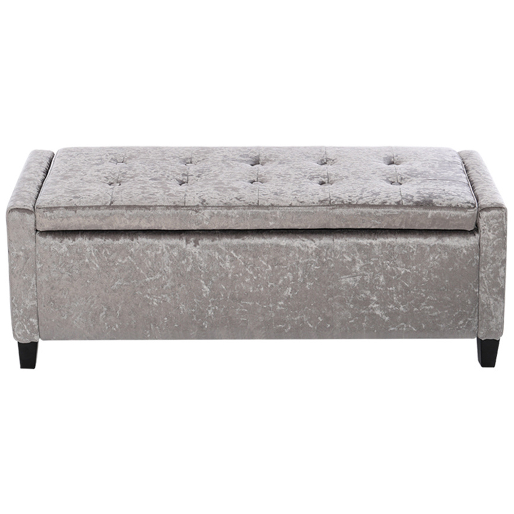 H&O Direct Velvet Storage Bench Image 2
