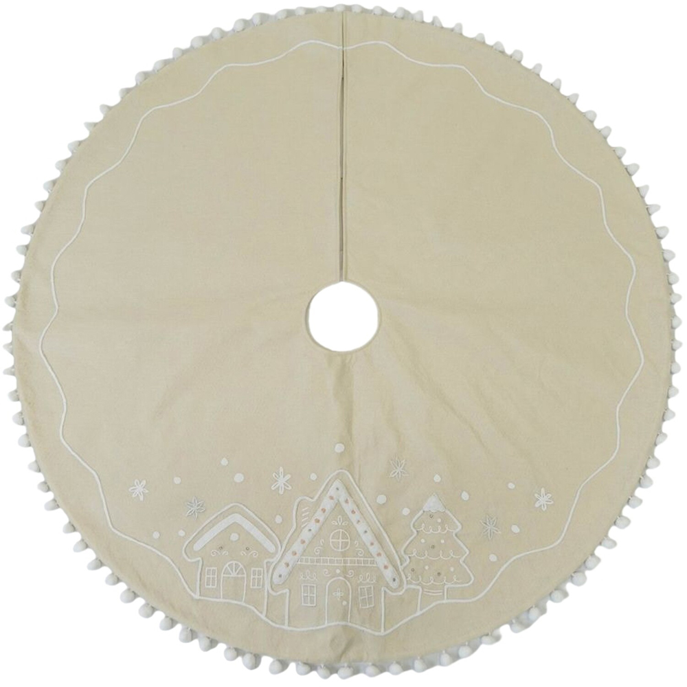 House Scene LED Tree Skirt - Neutral Image 1