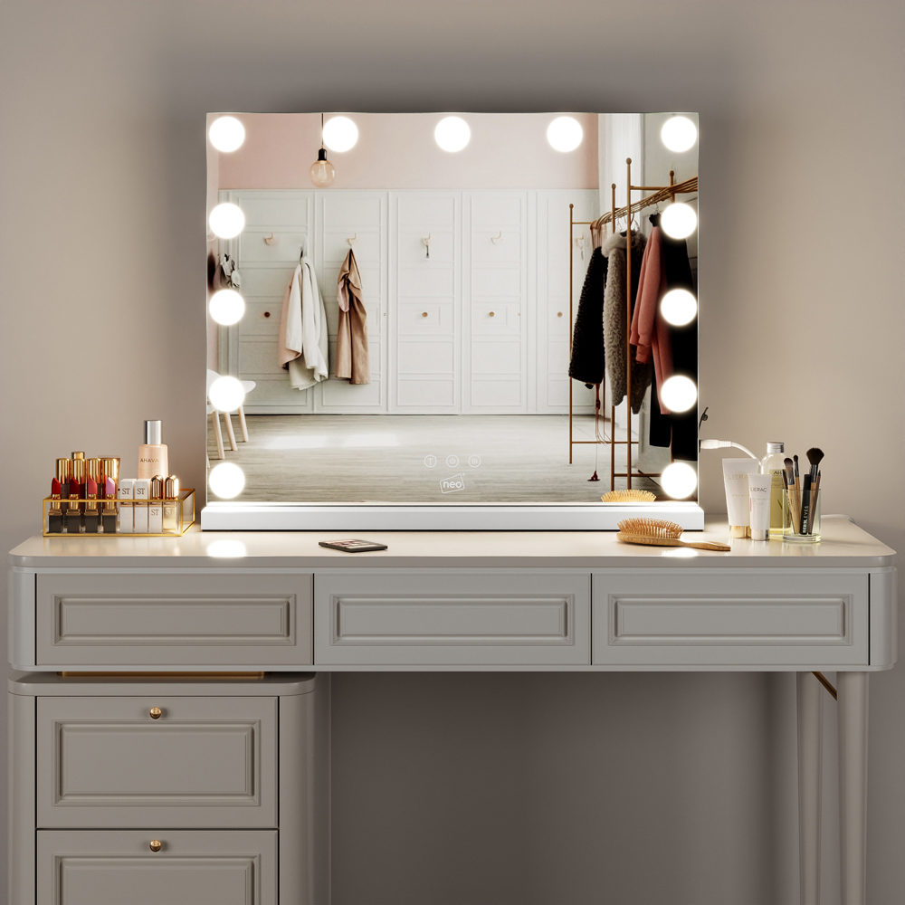 Marco Paul Neo LED Wall Mounted Hollywood Vanity Touch Mirror Image 6