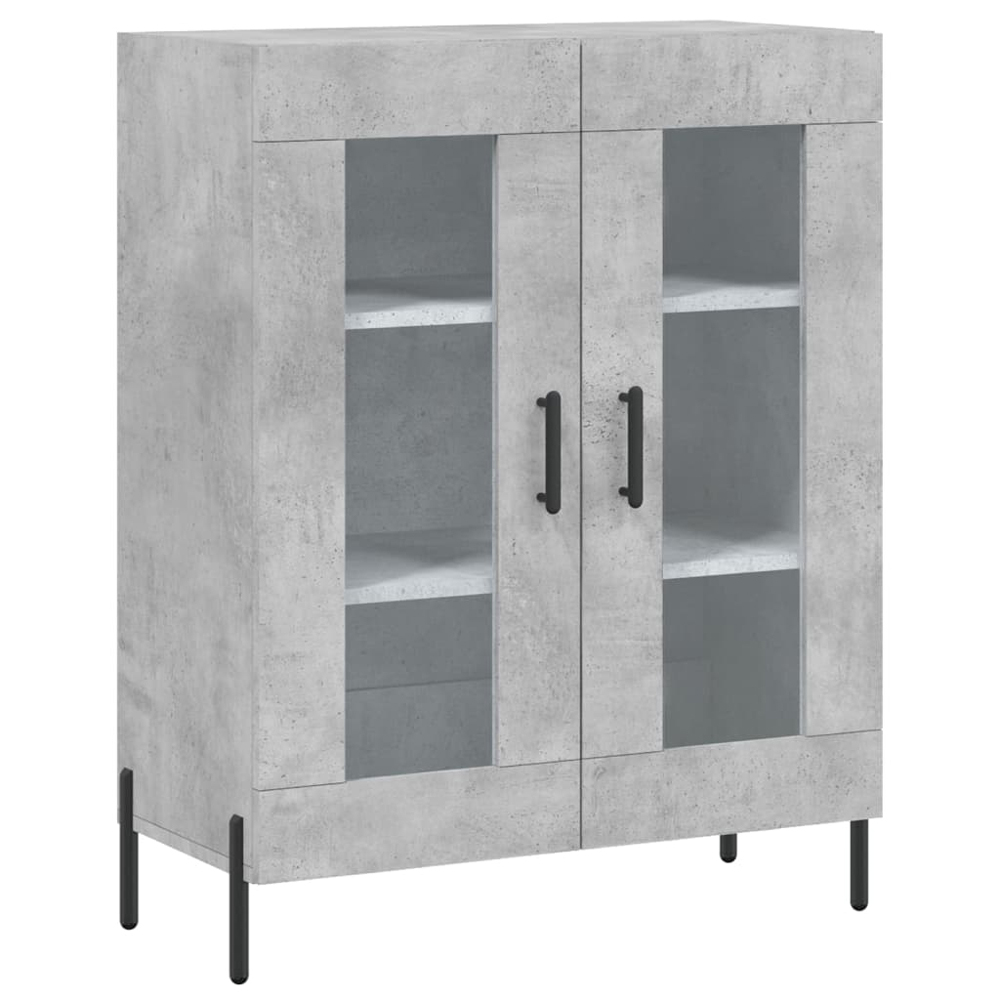 vidaXL 4 Door Concrete Grey Highboard Image 7