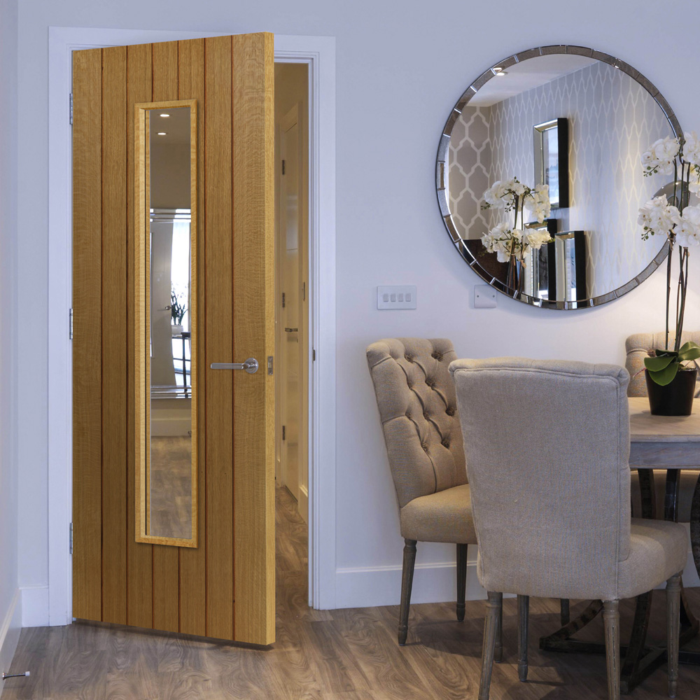 JB Kind Cherwell Cottage Oak Glazed Internal Door 1981 x 686mm Image 2