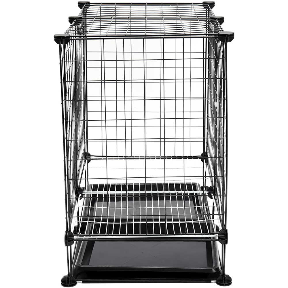 H&O Direct Black Metal Mesh Dog Crate with 2 Trays 58cm Image 3