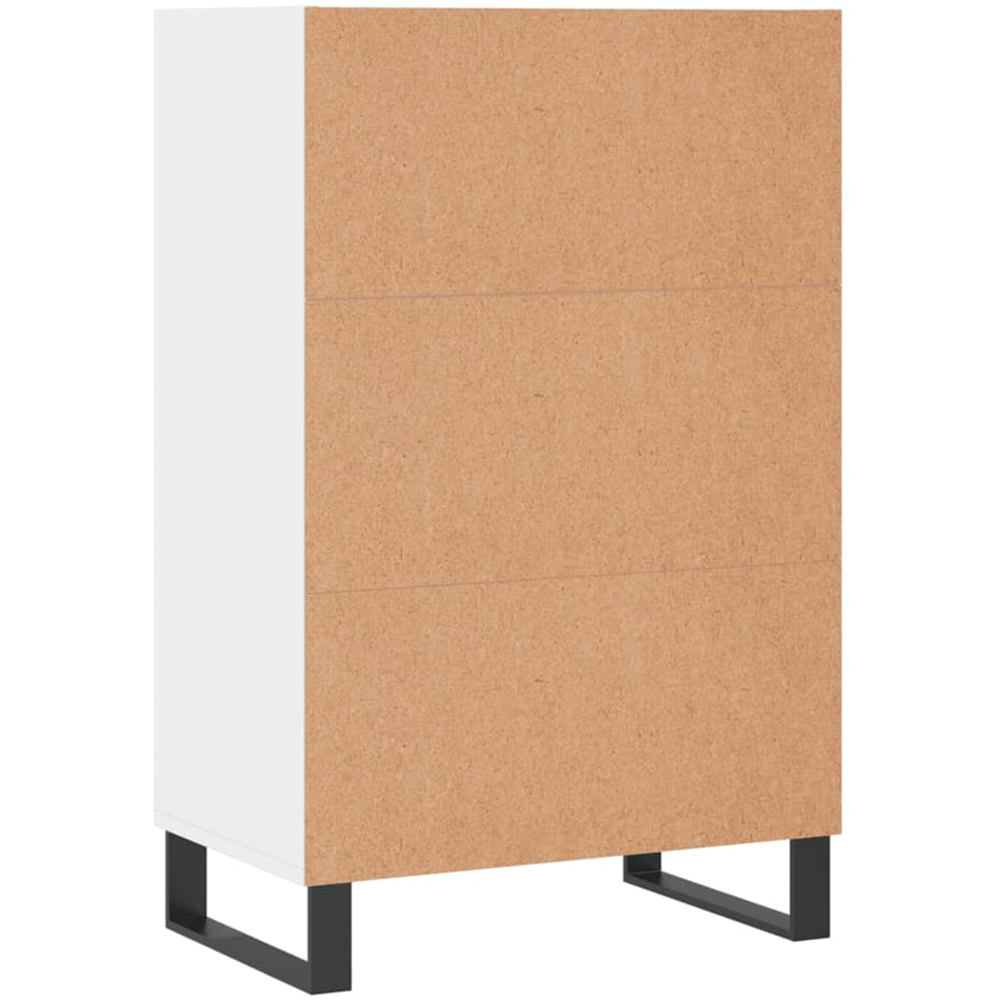 vidaXL 4 Open Shelf White Highboard with Metal Legs Image 6
