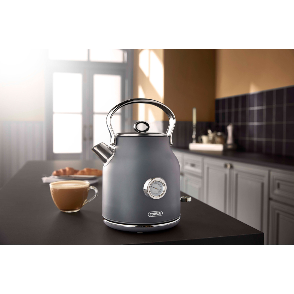 Tower Renaissance EEJB188 Grey 4 Slice Toaster and Kettle 1.7L Set Image 8