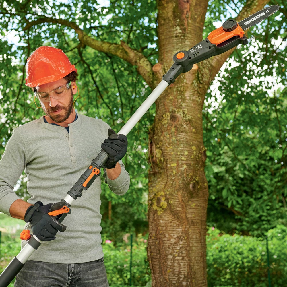 Worx WG349E 20V Cordless 18cm Pole Chainsaw with Battery and Charger Image 2