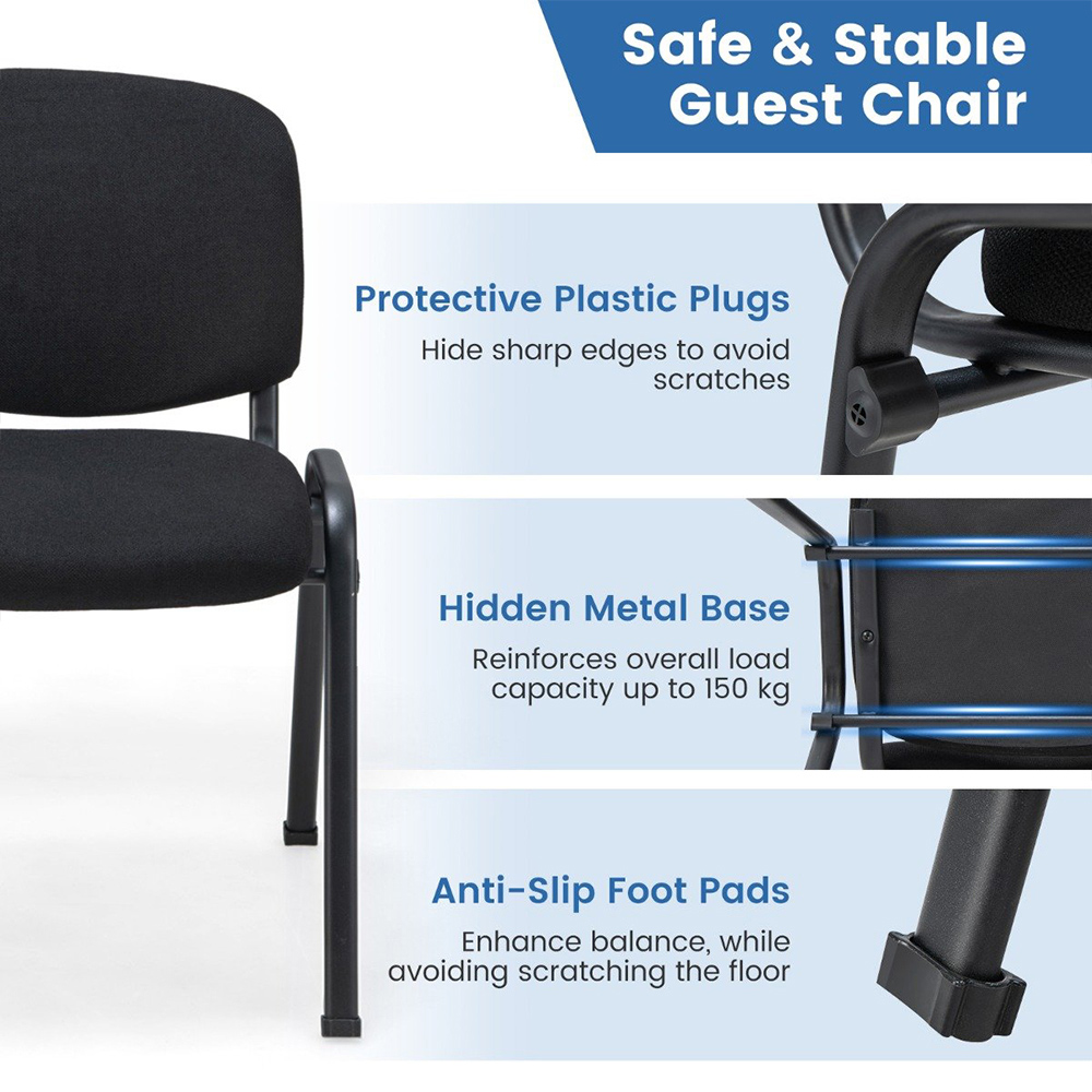Costway Set of 2 Black Office Chair Image 3