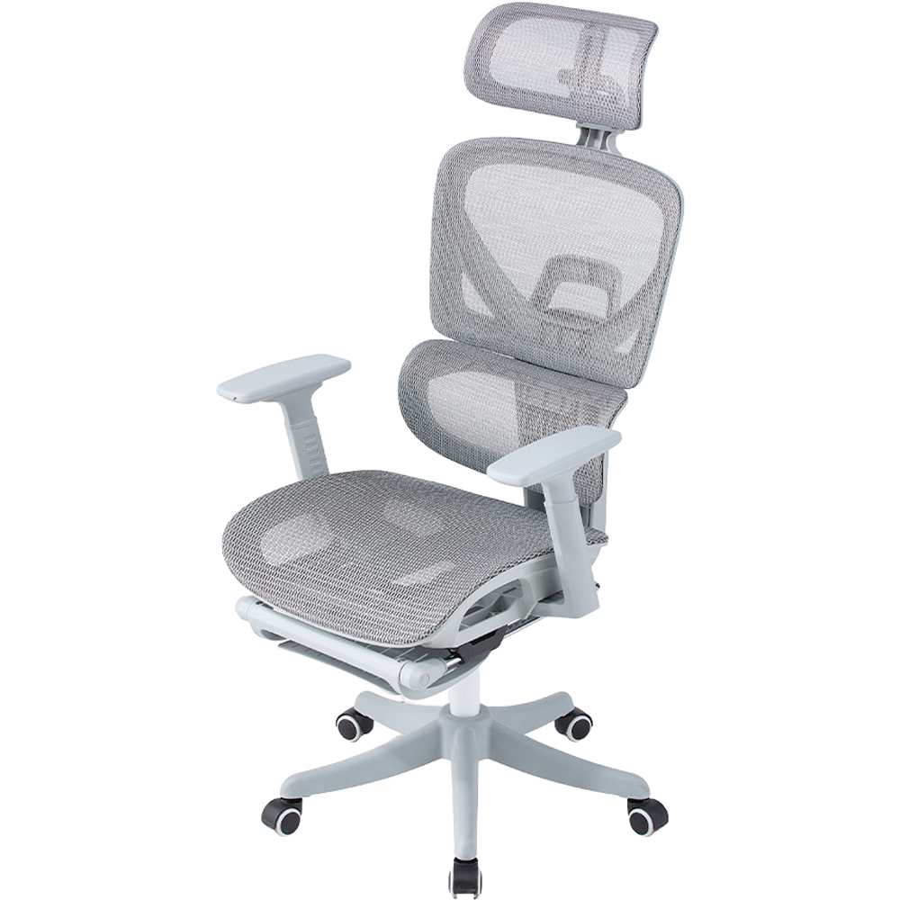Living and Home Grey Mesh Swivel and Adjustable Office Chair Image 2