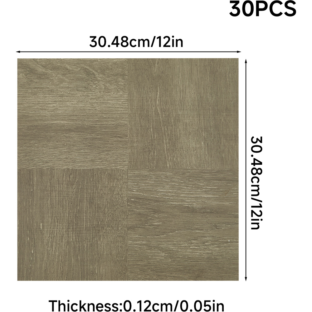 Living and Home Parquet Wood Self-Adhesive PVC Flooring Tile 30 Pack Image 8