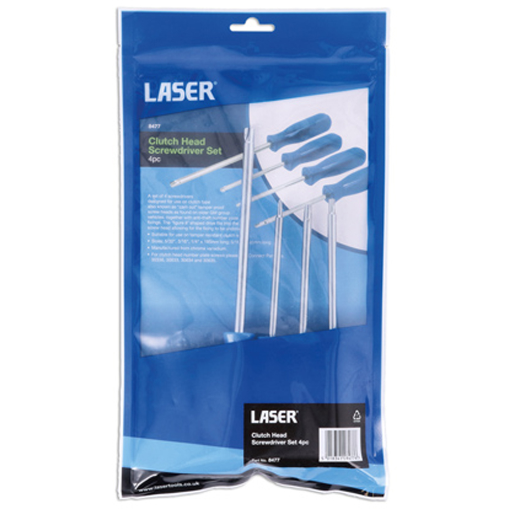 Laser 4 Piece Clutch Head Screwdriver Set Image 7