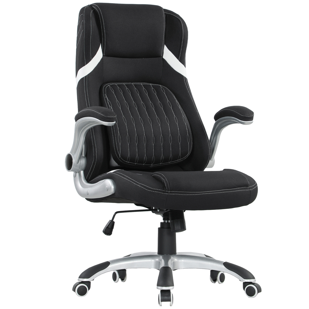 Vinsetto Black Fabric Tiltable Office Chair Image 2