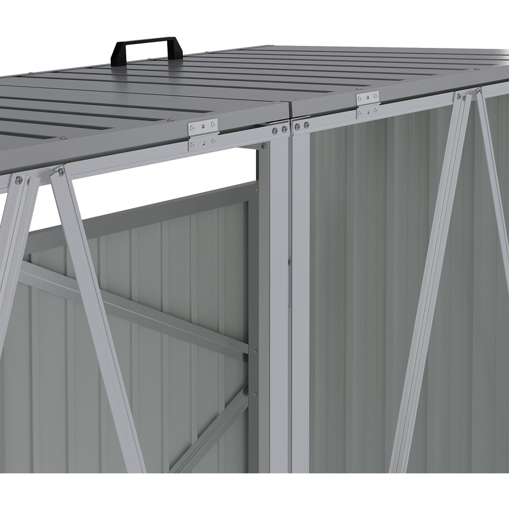 Living and Home 5 x 4ft Double Wheelie Bin Pent Storage Shed Image 5