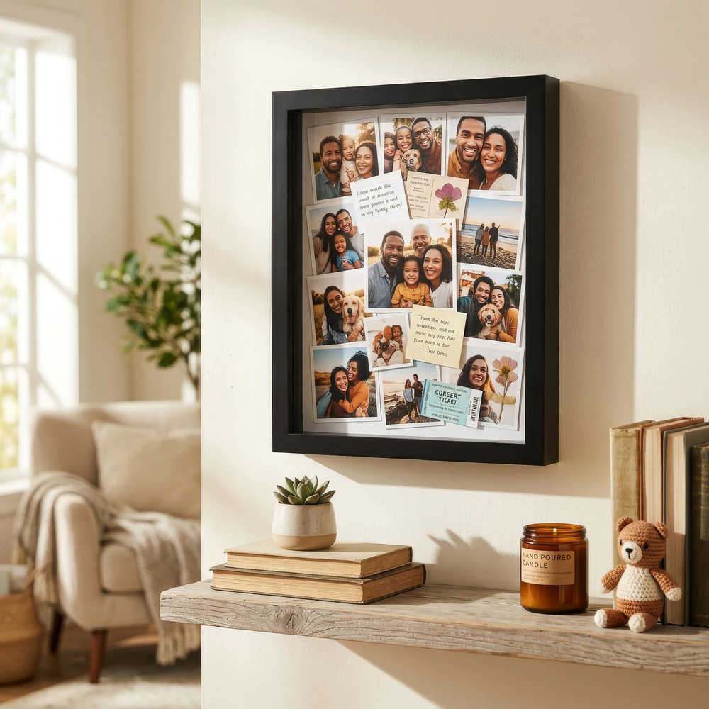 Nicola Spring Black Photo Frame 12 x 17 inch with White A4 Mount 5 Pack Image 2