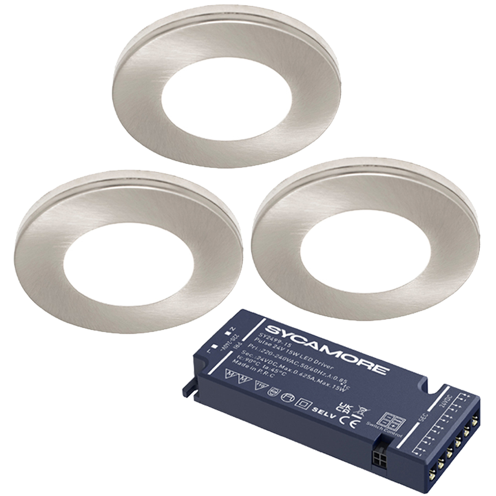 Sorrelis Ember Super Slim Surface Mounted Warm White 3 Light Kit Image 1