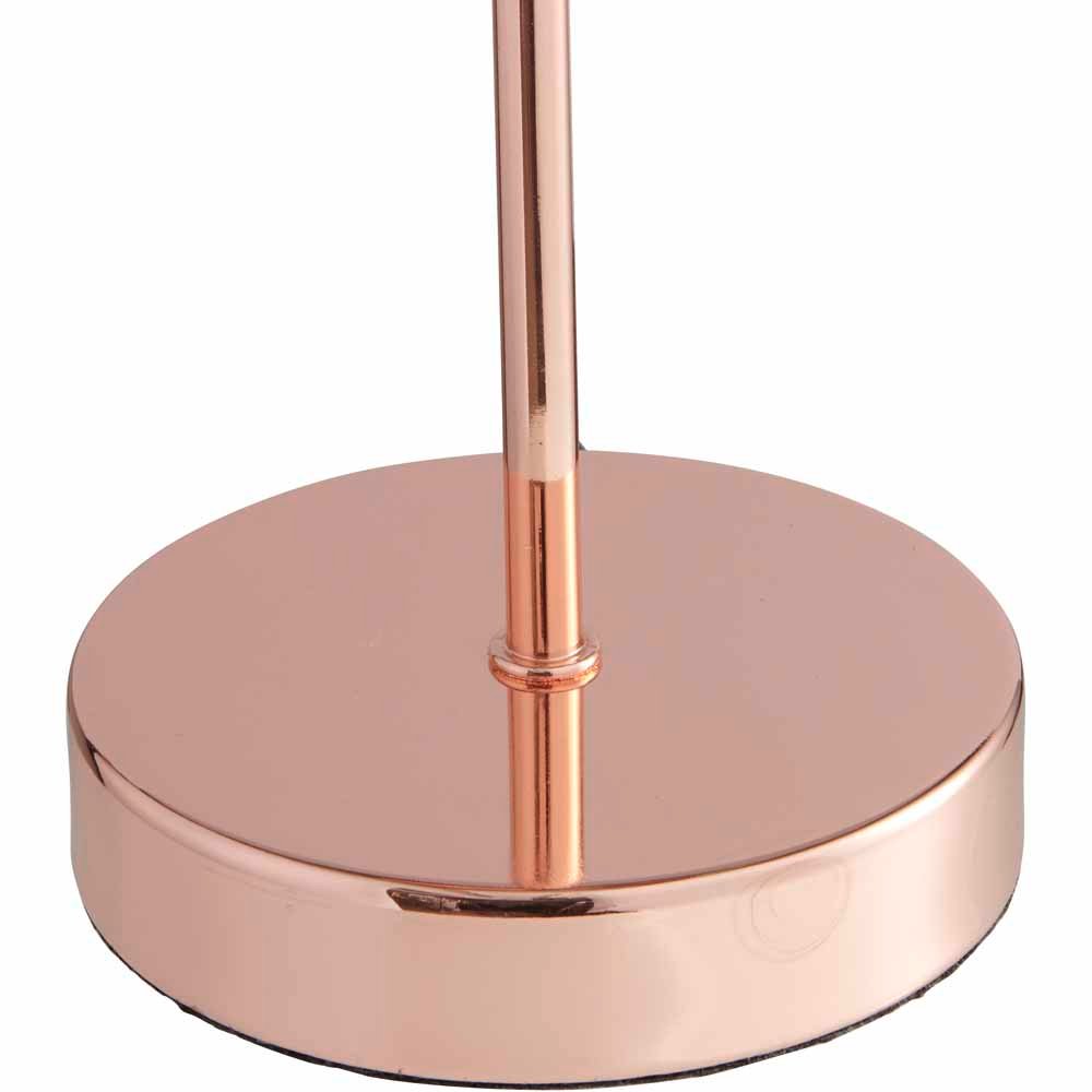 Wilko Black Copper Velvet Table Lamp Image 4