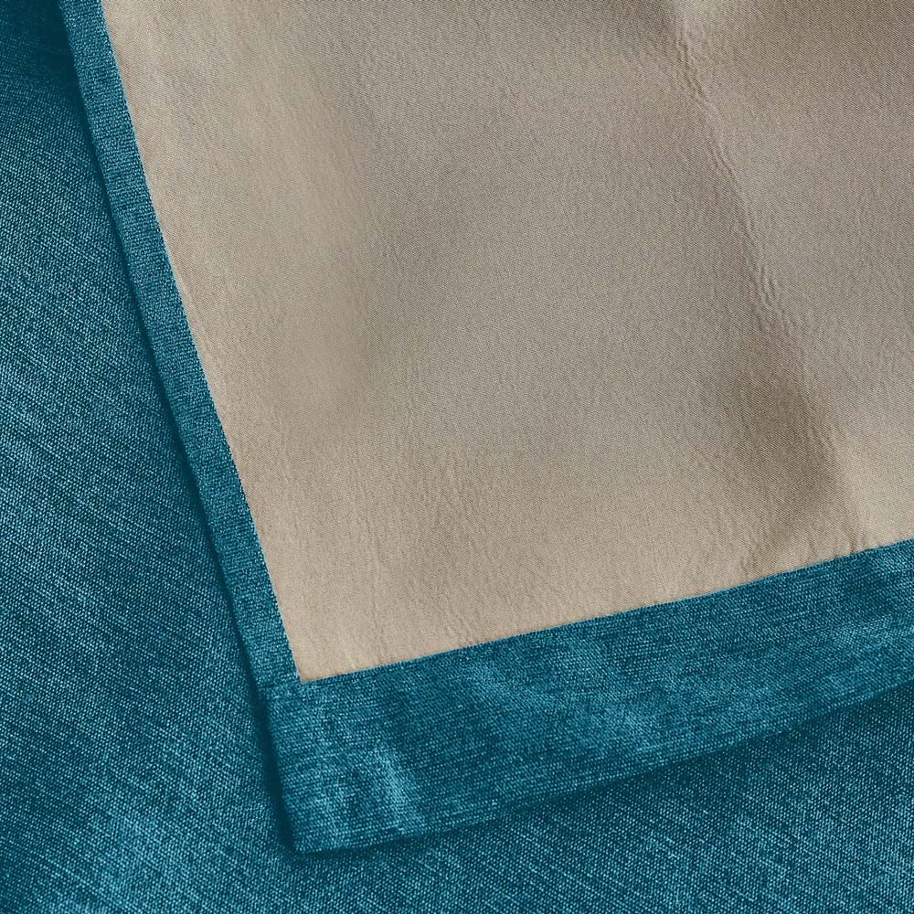 Alan Symonds Teal Chenille Blackout Pencil Pleat Curtains 229cm x 229cm Image 4