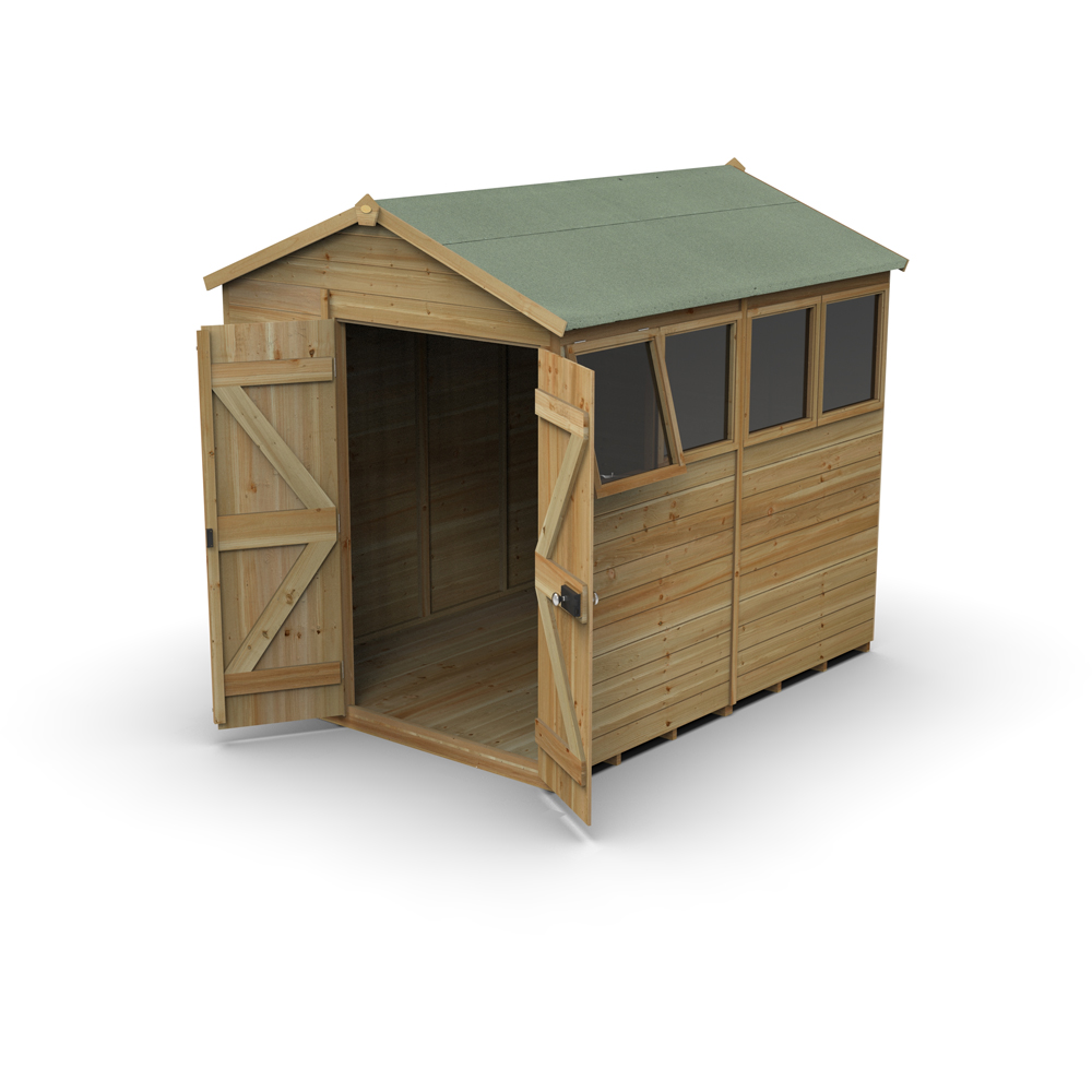 Forest Garden Timberdale 6 x 8ft Single Opening Apex Shed Image 3